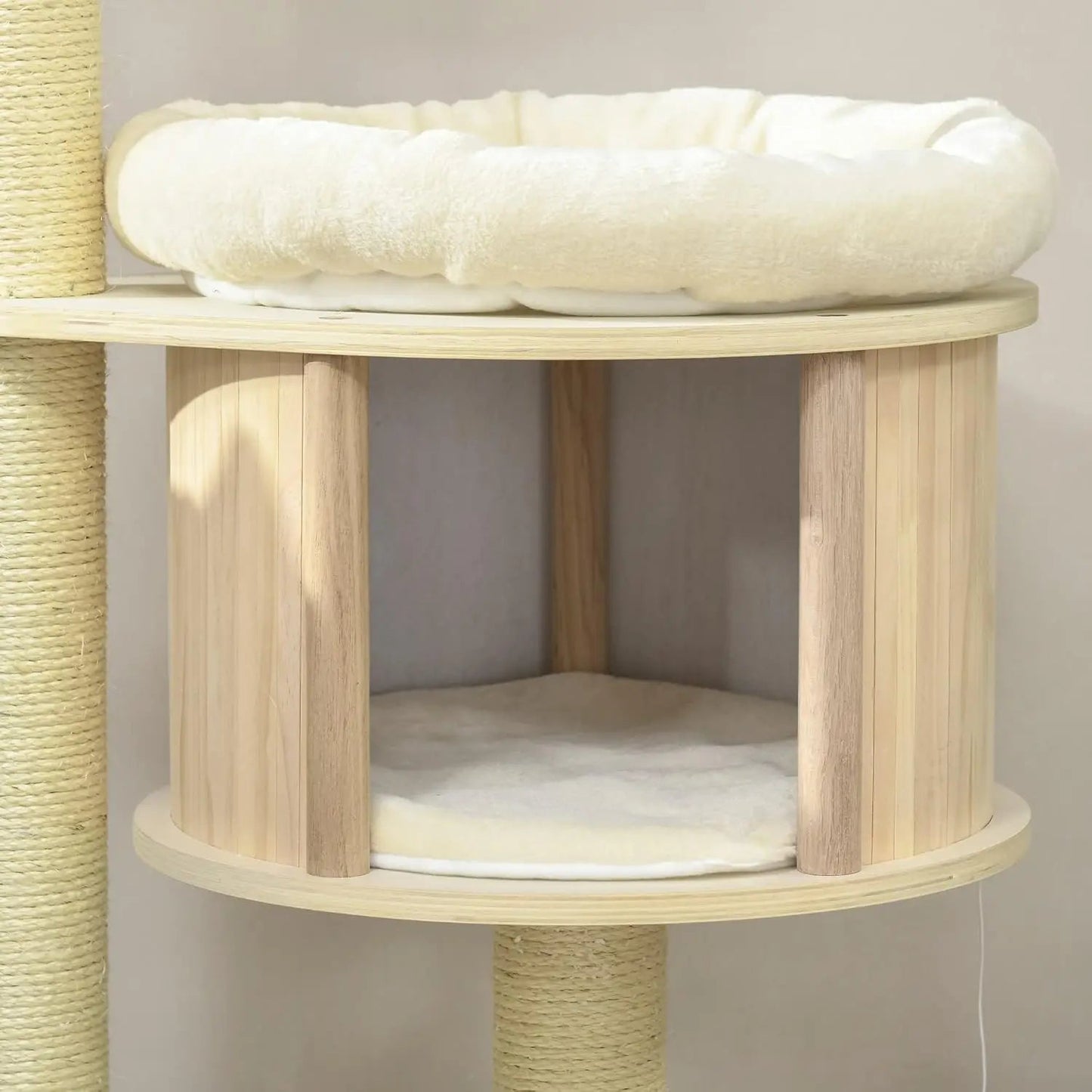 Catitude 3-Level Cat Tree Tower for Indoor Kittens - Multifunctional Cat Condo with Scratching Posts, Bed, and Hideaway