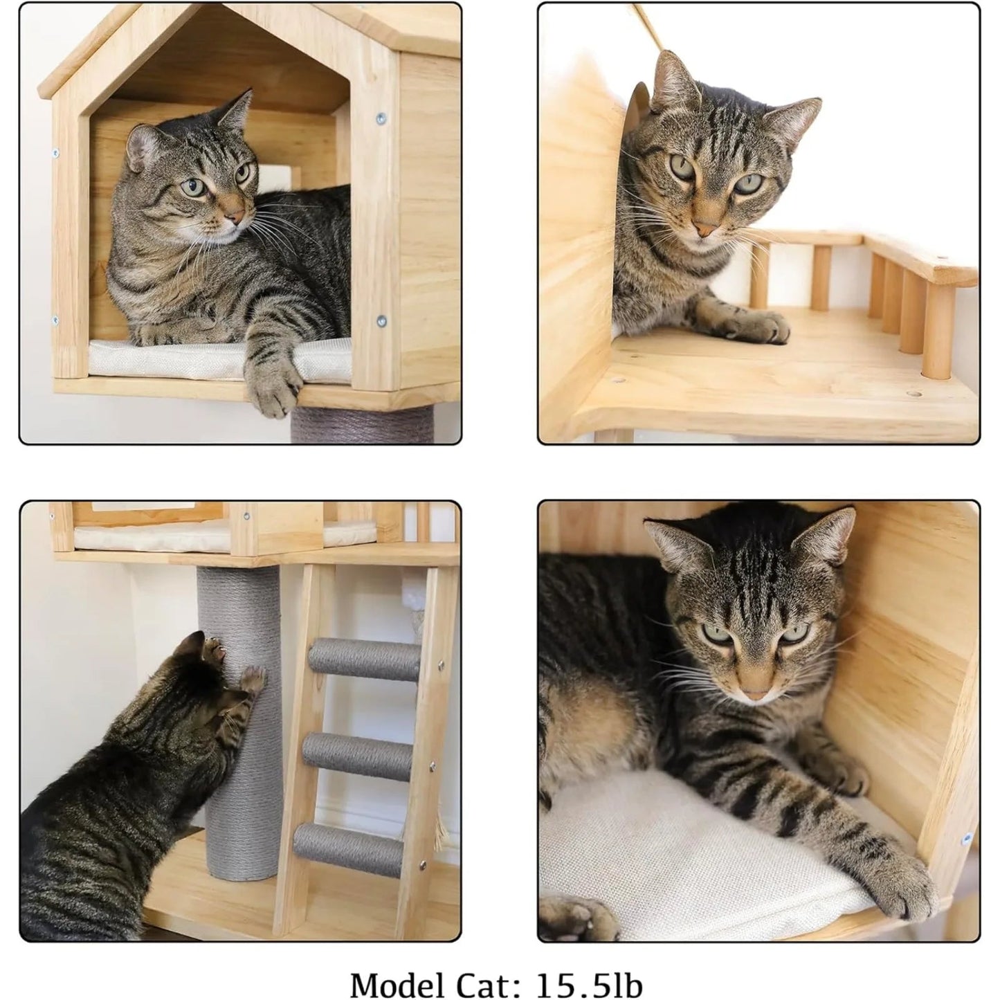 Modern Cat Tree - Durable & Stylish Cat Condo for Indoor Cats with Sisal Scratching Column