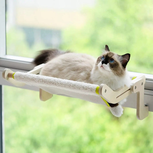 Cat Hammock Radiator Dual-Use Cat Bed with Adjustable Wood Frame and Sturdy Construction