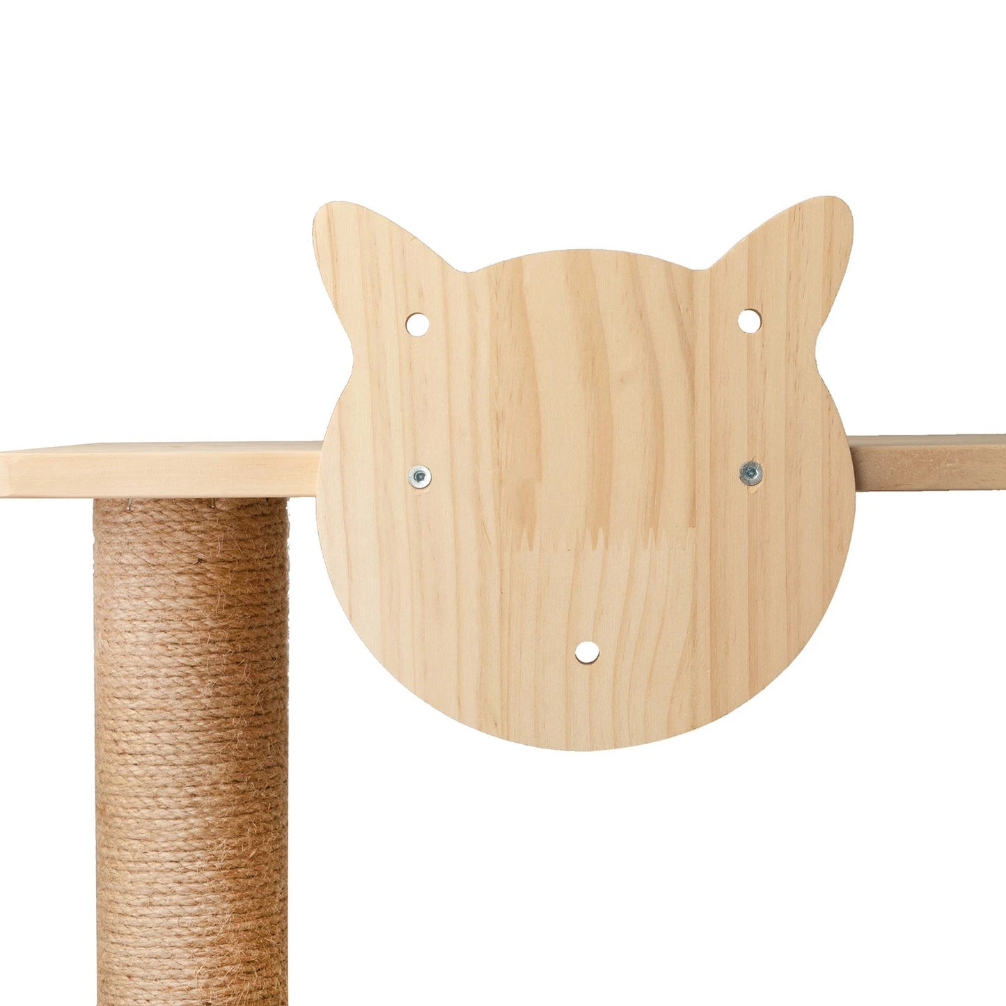 Wall-Mounted Cat Scratching Pad with Hammock, Perches, and Durable Wood Construction for Small to Large Cats