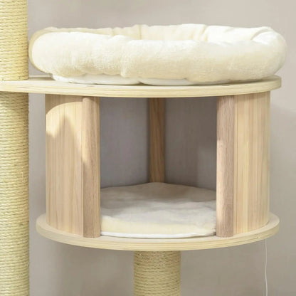 3-Level Cat Tree Tower for Indoor Kittens - Multifunctional Cat Condo with Scratching Posts, Bed, and Hideaway