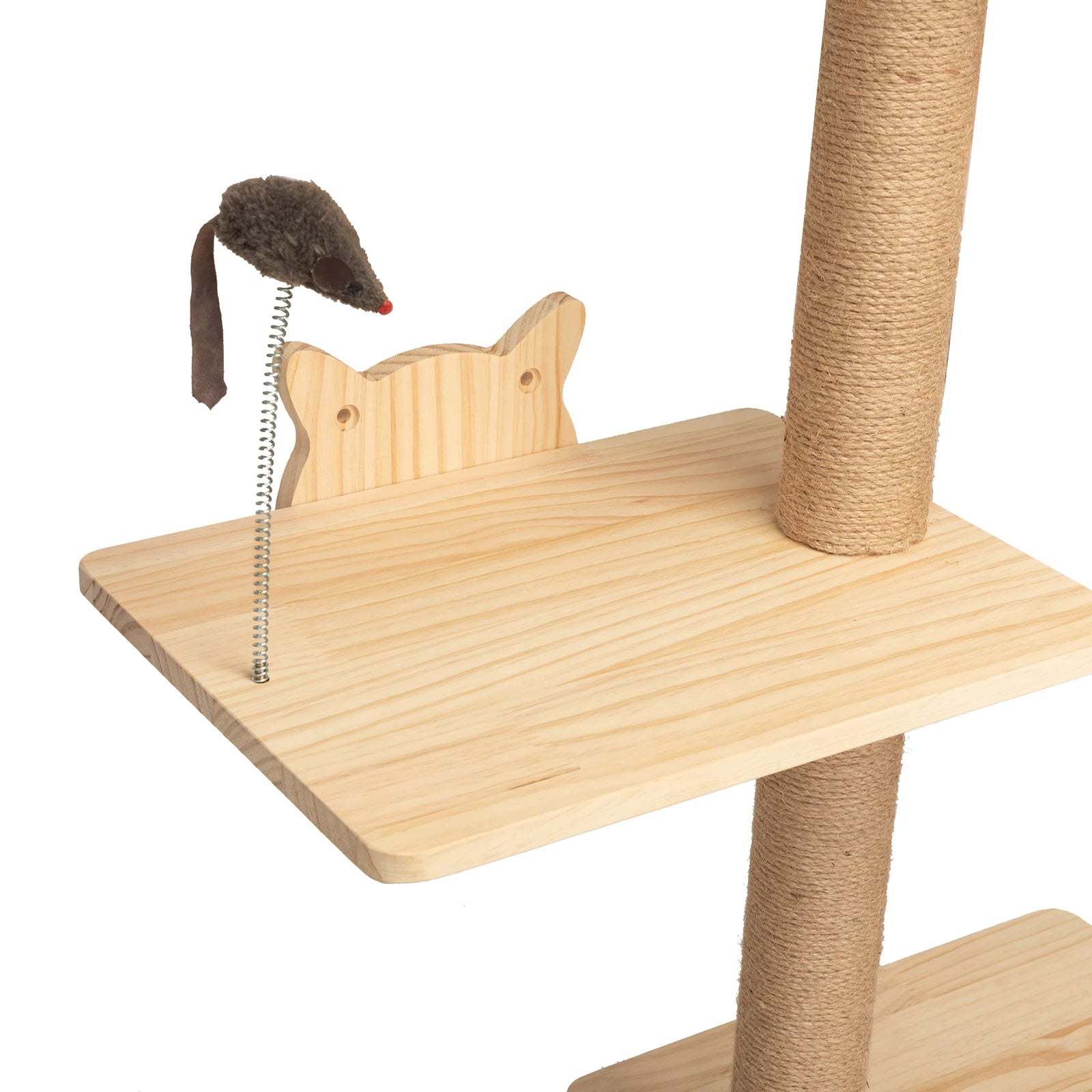 Catitude Wall-Mounted Cat Scratching Pad with Hammock, Perches, and Durable Wood Construction for Small to Large Cats